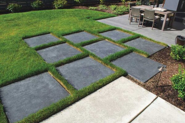 Large pavers with grass in Washington