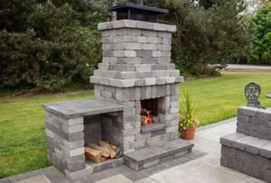 Outdoor Paver Fire Pit installed in Olympia, Tacoma area