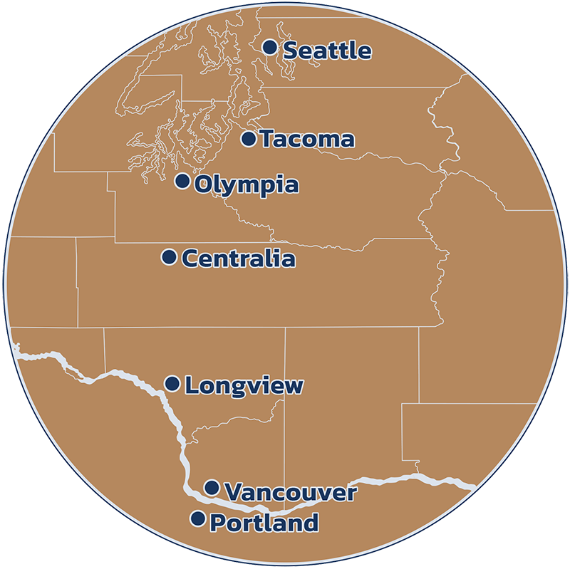 locations we serve, portland, seattle, tacoma
