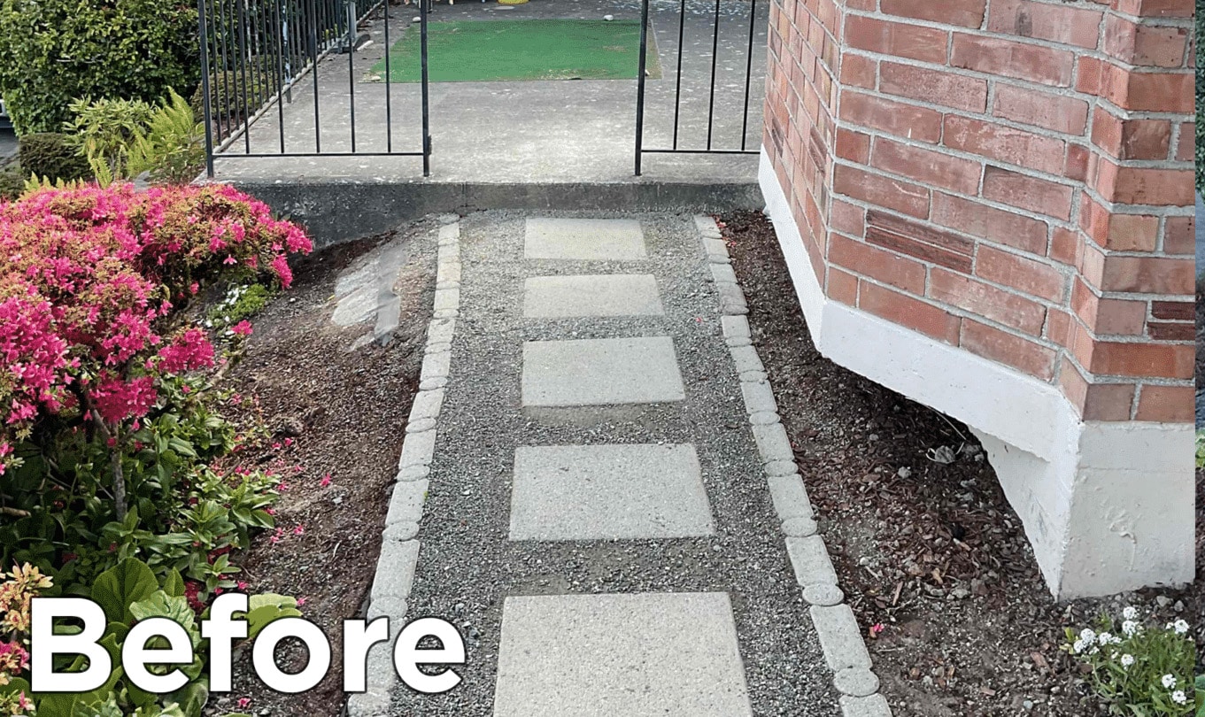 Custom Walkway Paver Installation 14 Walkway Pavers before