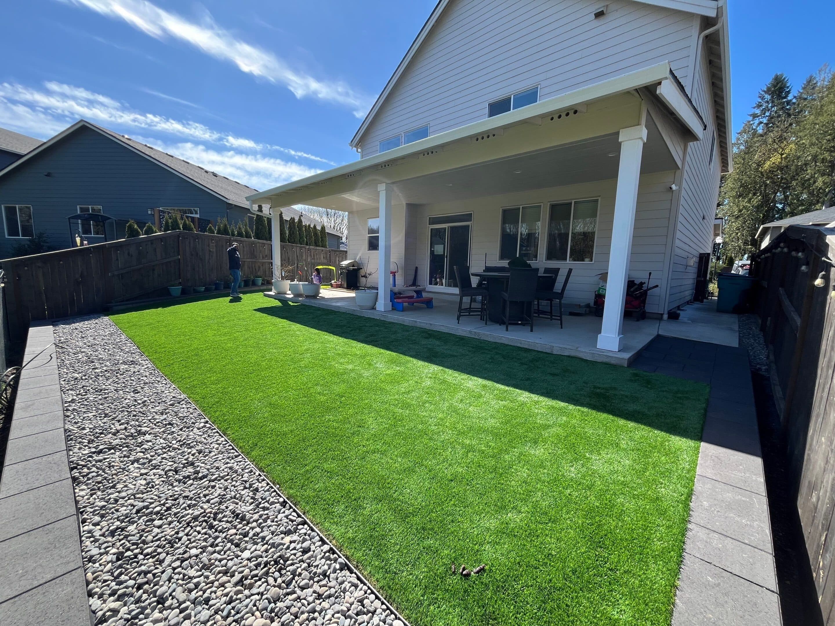 Pet-Friendly Artificial Turf Installation 4 After - Sta-Built pet-friendly artificial turf