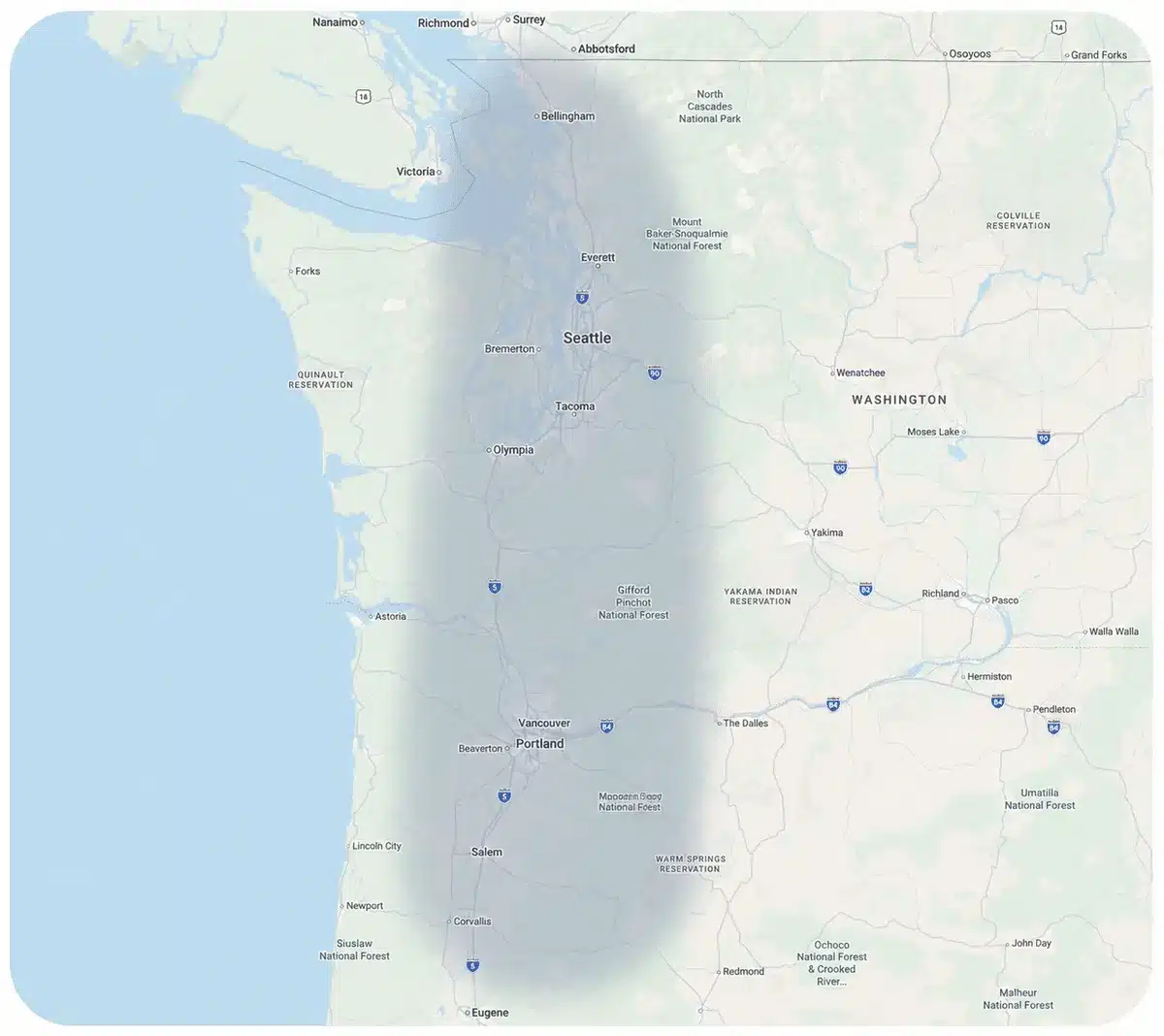 Sta-Built service area map