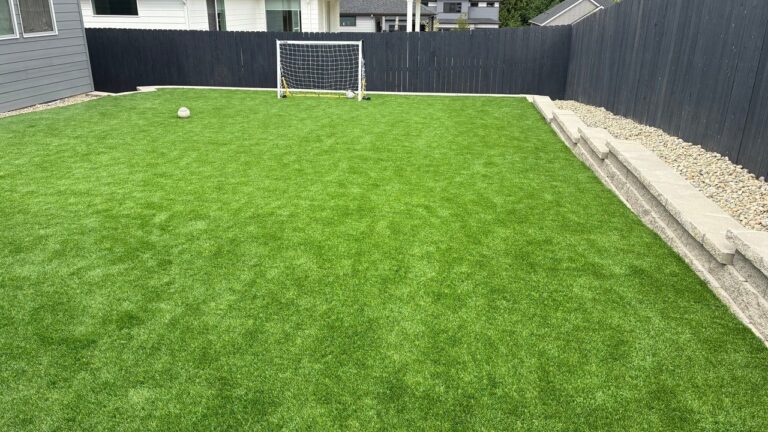 Artificial Turf Installation in Vancouver, WA: 2,099 Square Feet on a New-Construction Lot With 36 Inches of Access