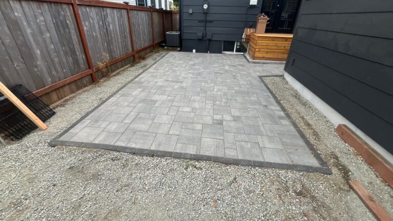 Paver Patio Installation in Tacoma, WA: 355 Square Feet With a Charcoal Border