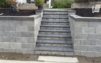 Retaining Wall Installation in Tacoma, WA: A 71-Foot Front Yard Wall With a Rebuilt Stair and a Curved Paver Walk