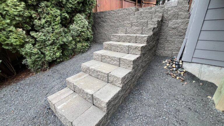 Retaining Wall and Step Build in Vancouver, WA: Turning a Mossy Side Yard Into a Level Pad and Eight Steps