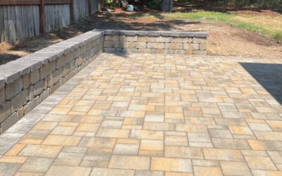 Outdoor Living 3 Paver Patio and Seat Wall in Renton, WA: An Old Concrete Slab Replaced With Belgard Urbana Stone and an L-Shaped Shelton Seat Wall